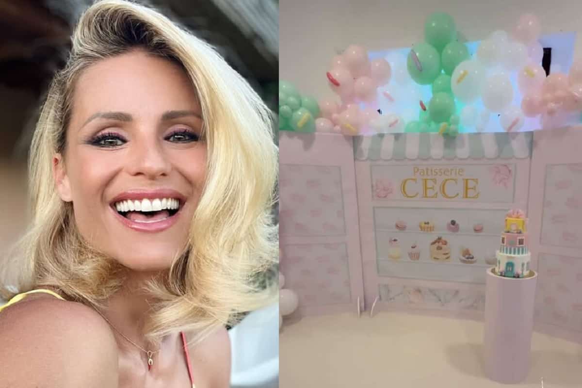 michelle hunziker look festa compleanno celeste